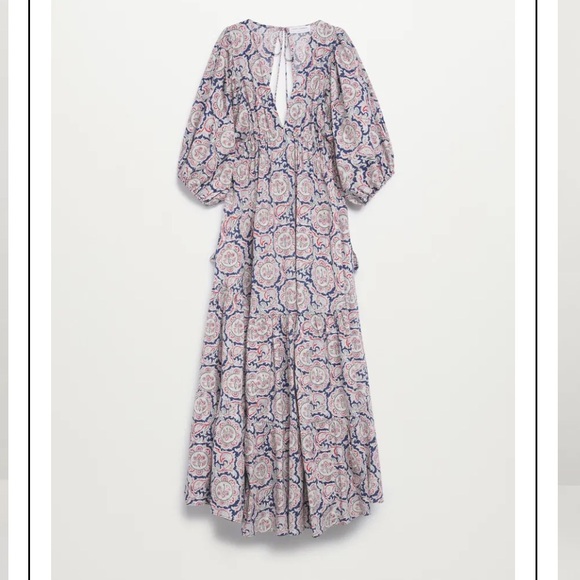Mango x Chufy - Printed Maxi Dress - Picture 6 of 13